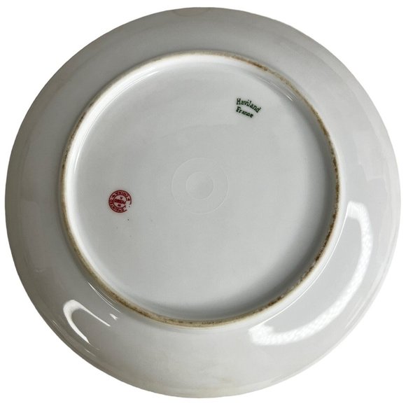 6 Haviland W A Pickard Porcelain Salad Plates Gold Band Black Lines France VTG - Picture 7 of 15